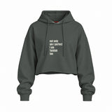 I Am Turkish Too Oversize Crop Hoodie — Antrasit — Ön baskı