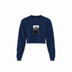 John Lennon Hamburg 1960 Crop Sweatshirt — Lacivert — Ön baskı