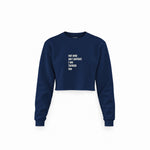 I Am Turkish Too Crop Sweatshirt — Lacivert — Ön baskı