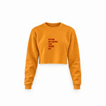 I Am Turkish Too Crop Sweatshirt — Turuncu — Ön baskı