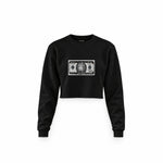 Morty Dollar Crop Sweatshirt — Siyah — Ön baskı
