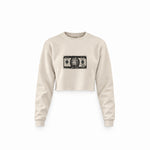 Morty Dollar Crop Sweatshirt — Krem — Ön baskı