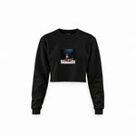 Muhammed Ali And Sonny Liston Usa 1965 Crop Sweatshirt — Siyah — Ön baskı