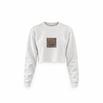Reddit Place Crop Sweatshirt — Beyaz — Ön baskı