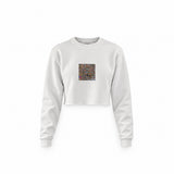 Reddit Place Crop Sweatshirt — Beyaz — Ön baskı