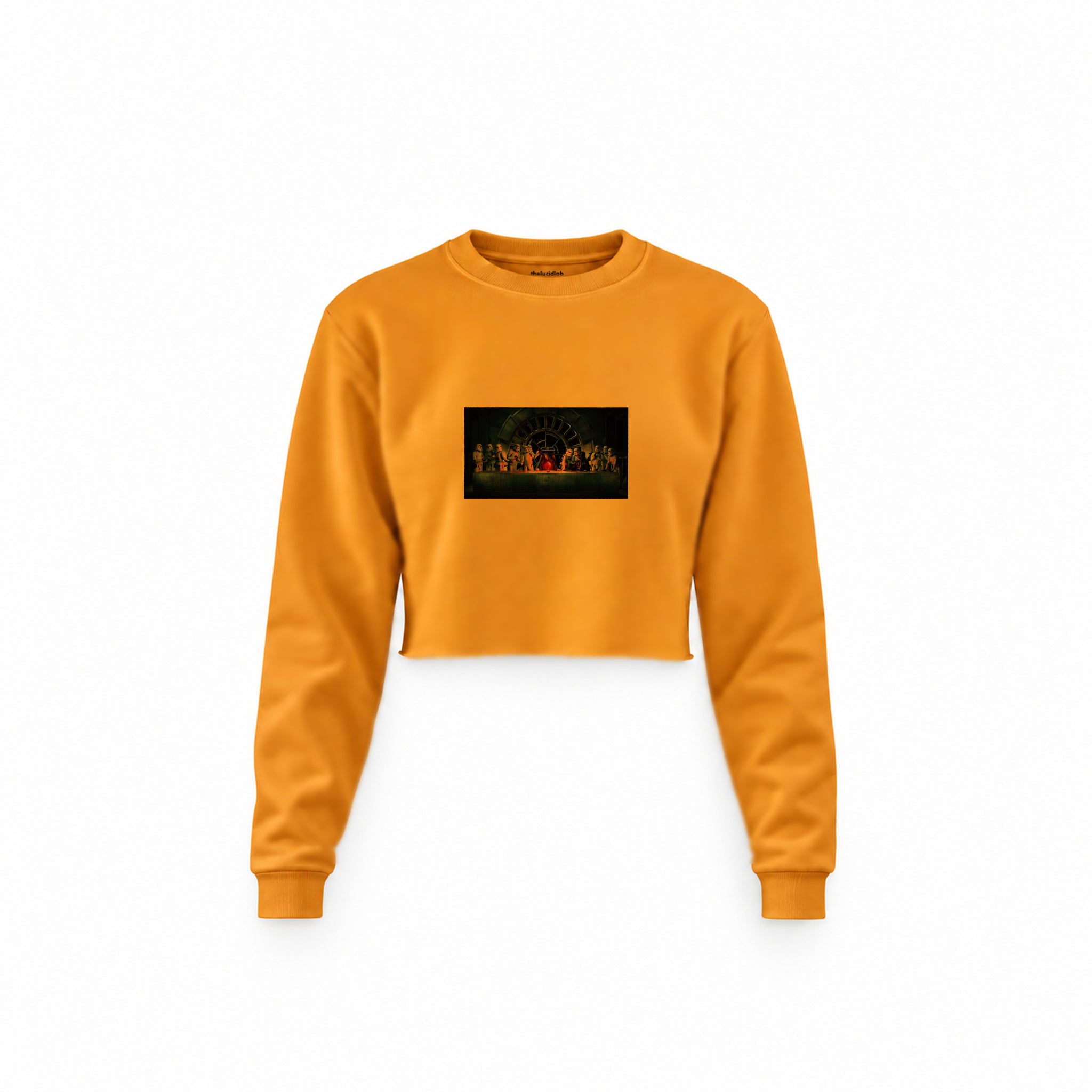 Star Wars Last Supper Crop Sweatshirt — Turuncu — Ön baskı