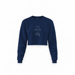 Vespa Crop Sweatshirt — Lacivert — Ön baskı