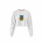 Walter White / Heisenberg Crop Sweatshirt — Beyaz — Ön baskı