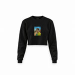 Walter White / Heisenberg Crop Sweatshirt — Siyah — Ön baskı