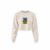 Walter White / Heisenberg Crop Sweatshirt — Krem — Ön baskı