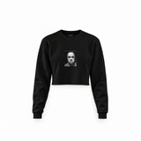 Marlon Brando / Godfather 1972 Crop Sweatshirt — Siyah — Ön baskı