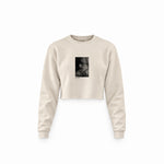 Brian Jones London 1966 Crop Sweatshirt — Krem — Ön baskı