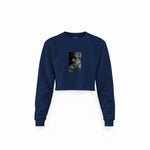 Brian Jones London 1966 Crop Sweatshirt — Lacivert — Ön baskı