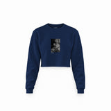 Brian Jones London 1966 Crop Sweatshirt — Lacivert — Ön baskı