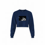 Jimi Hendrix Falkoner Centret Copenhagen 1969 Crop Sweatshirt — Lacivert — Ön baskı