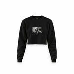 Jimmy Page Backstage Indianapolis 1975 Crop Sweatshirt — Siyah — Ön baskı