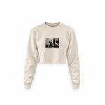 Jimmy Page Backstage Indianapolis 1975 Crop Sweatshirt — Krem — Ön baskı