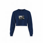 Jimmy Page Backstage Indianapolis 1975 Crop Sweatshirt — Lacivert — Ön baskı