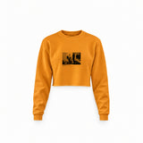Jimmy Page Backstage Indianapolis 1975 Crop Sweatshirt — Turuncu — Ön baskı