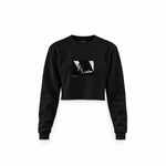 Keith Richards Anvers 1973 Crop Sweatshirt — Siyah — Ön baskı