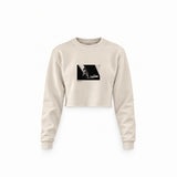 Keith Richards Anvers 1973 Crop Sweatshirt — Krem — Ön baskı