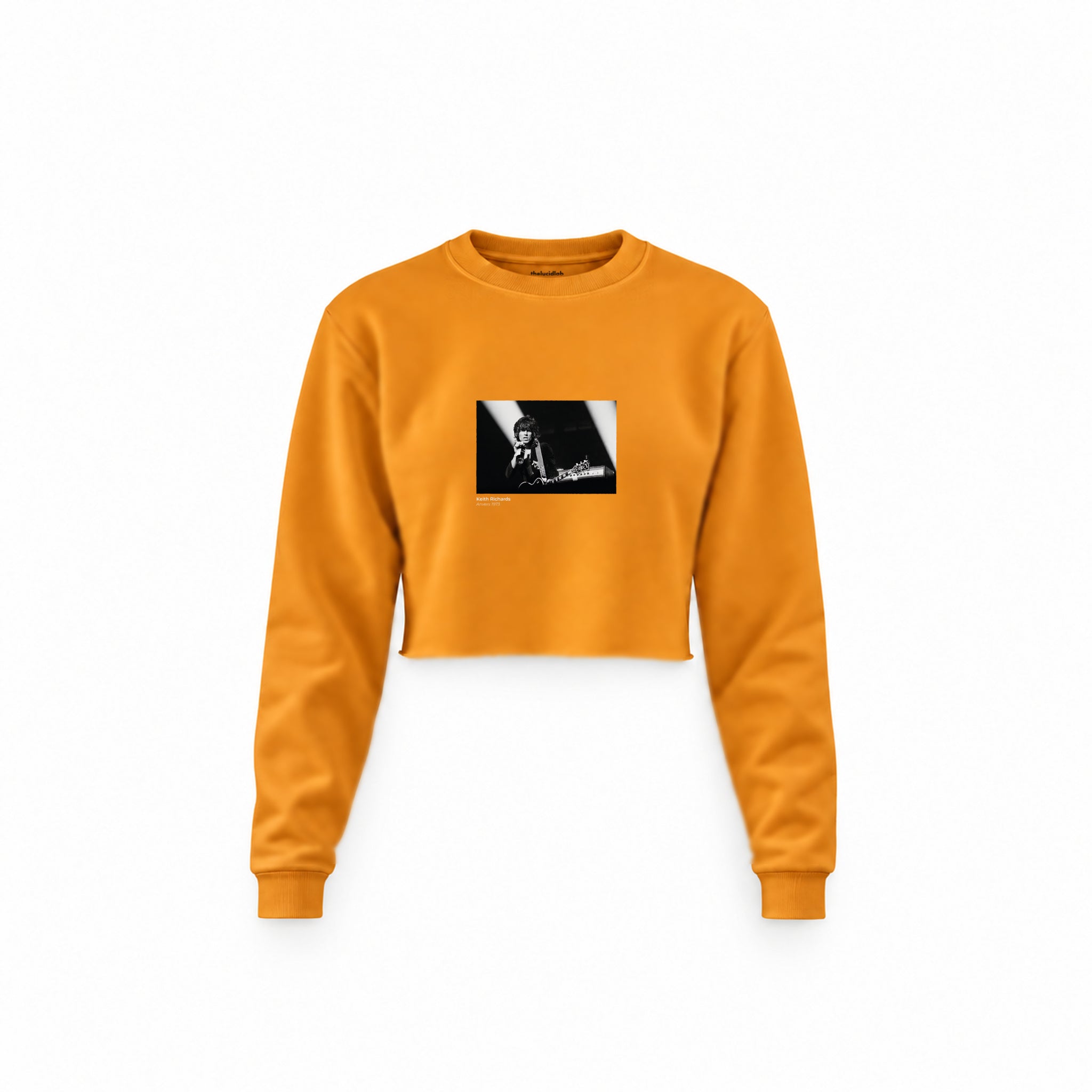 Keith Richards Anvers 1973 Crop Sweatshirt — Turuncu — Ön baskı