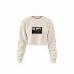 Keith Richards Boston 1975 Crop Sweatshirt — Krem — Ön baskı