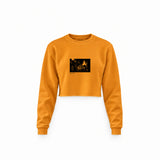 Keith Richards Connecticut 1977 Crop Sweatshirt — Turuncu — Ön baskı