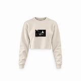 Keith Richards Connecticut 1977 Crop Sweatshirt — Krem — Ön baskı