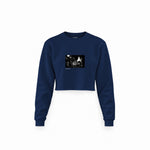 Keith Richards Connecticut 1977 Crop Sweatshirt — Lacivert — Ön baskı