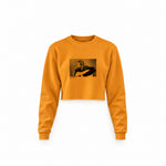 Kurt Cobain 1990 Crop Sweatshirt — Turuncu — Ön baskı