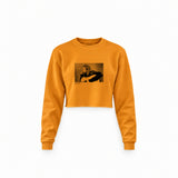 Kurt Cobain 1990 Crop Sweatshirt — Turuncu — Ön baskı