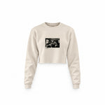 Led Zeppelin Limo Los Angeles 1971 Crop Sweatshirt — Krem — Ön baskı