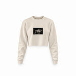 Led Zeppelin Pontiac Silverdome 1977 Crop Sweatshirt — Krem — Ön baskı
