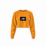 Led Zeppelin Pontiac Silverdome 1977 Crop Sweatshirt — Turuncu — Ön baskı