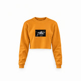 Led Zeppelin Pontiac Silverdome 1977 Crop Sweatshirt — Turuncu — Ön baskı