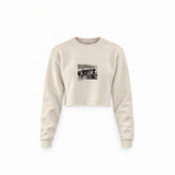 Led Zeppelin The Starship Crop Sweatshirt — Krem — Ön baskı