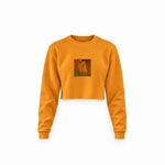 The Kiss Crop Sweatshirt — Turuncu — Ön baskı