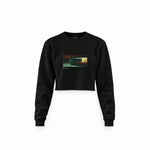 Nighthawks Crop Sweatshirt — Siyah — Ön baskı