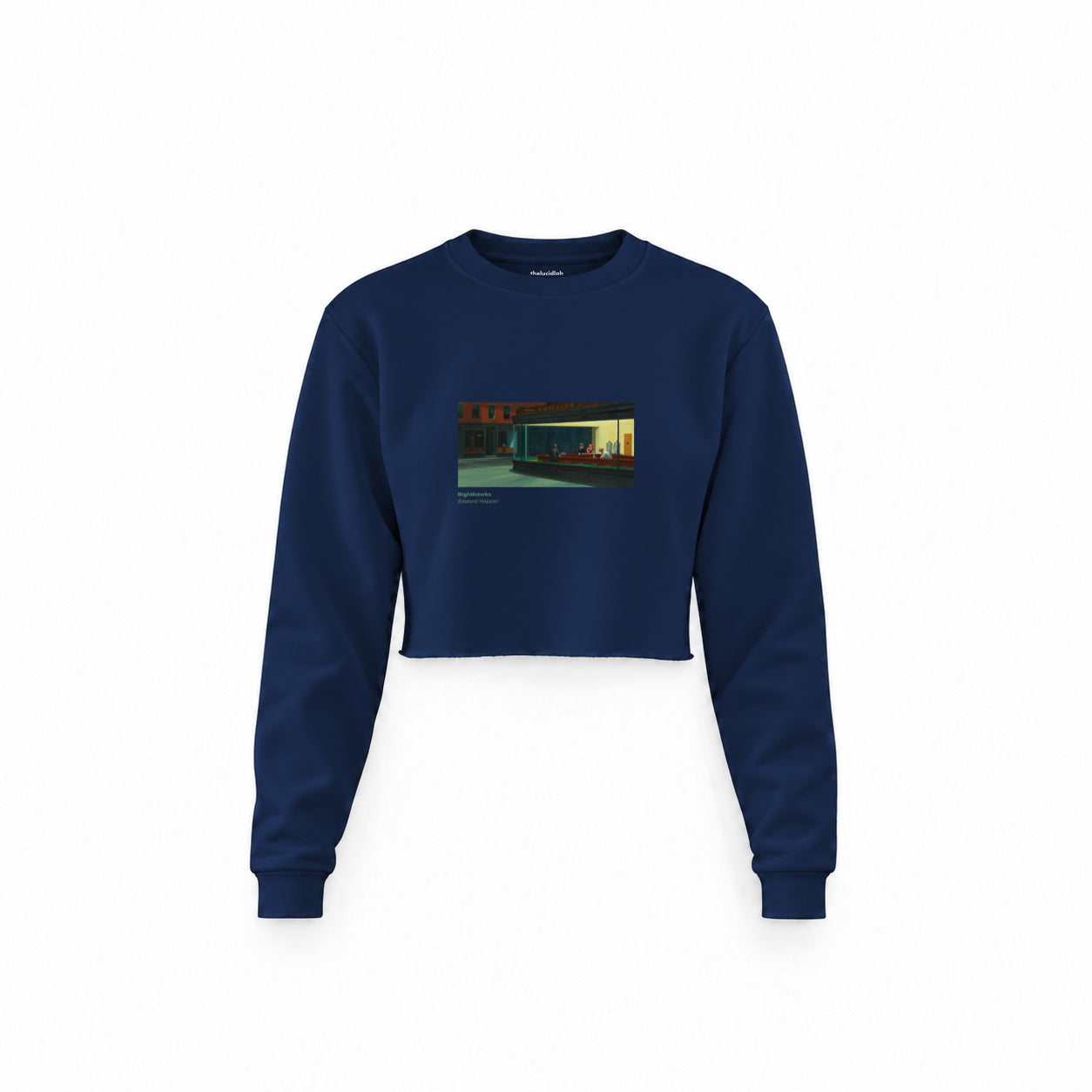 Nighthawks Crop Sweatshirt — Lacivert — Ön baskı