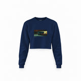 Nighthawks Crop Sweatshirt — Lacivert — Ön baskı