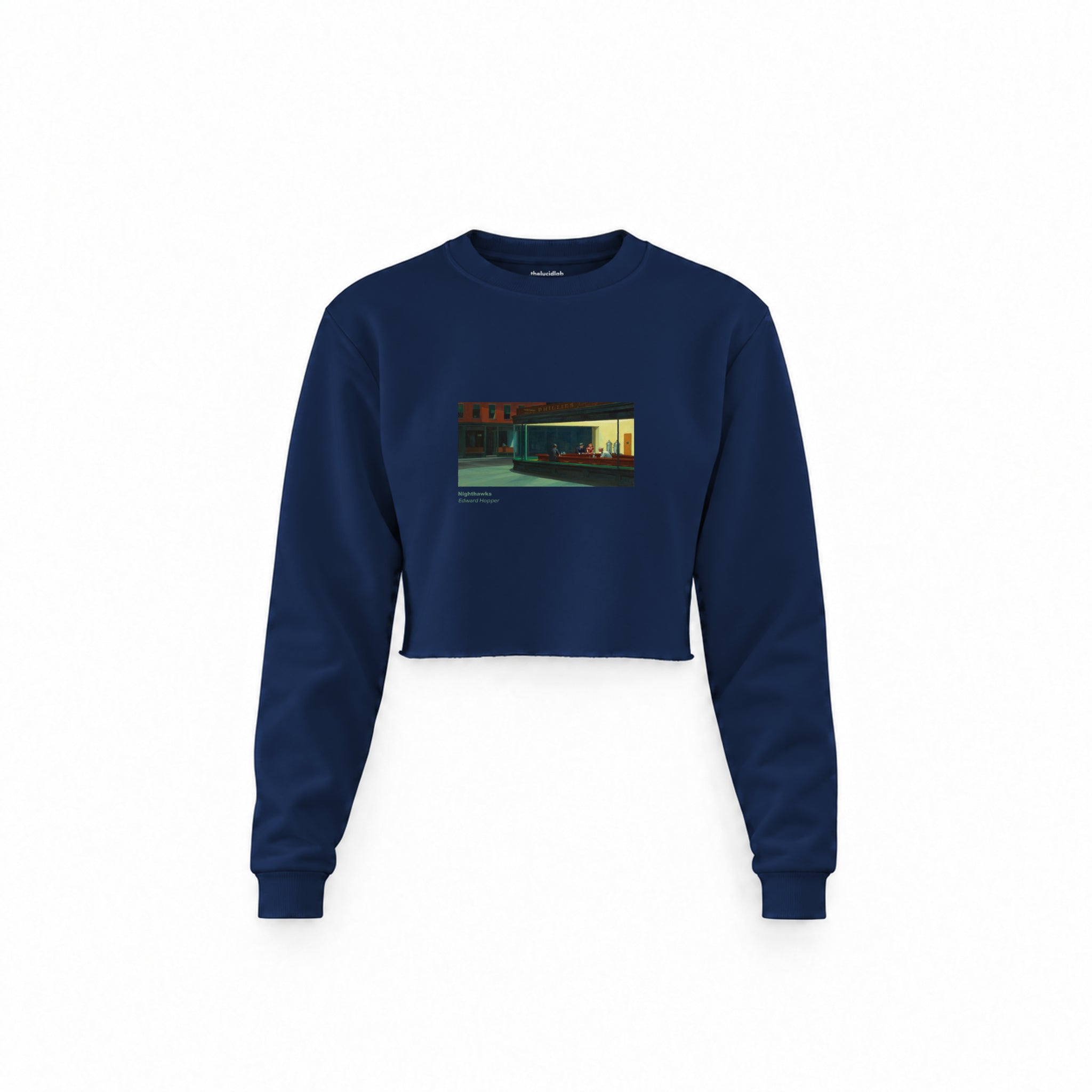 Nighthawks Crop Sweatshirt — Lacivert — Ön baskı