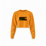 Nighthawks Crop Sweatshirt — Turuncu — Ön baskı
