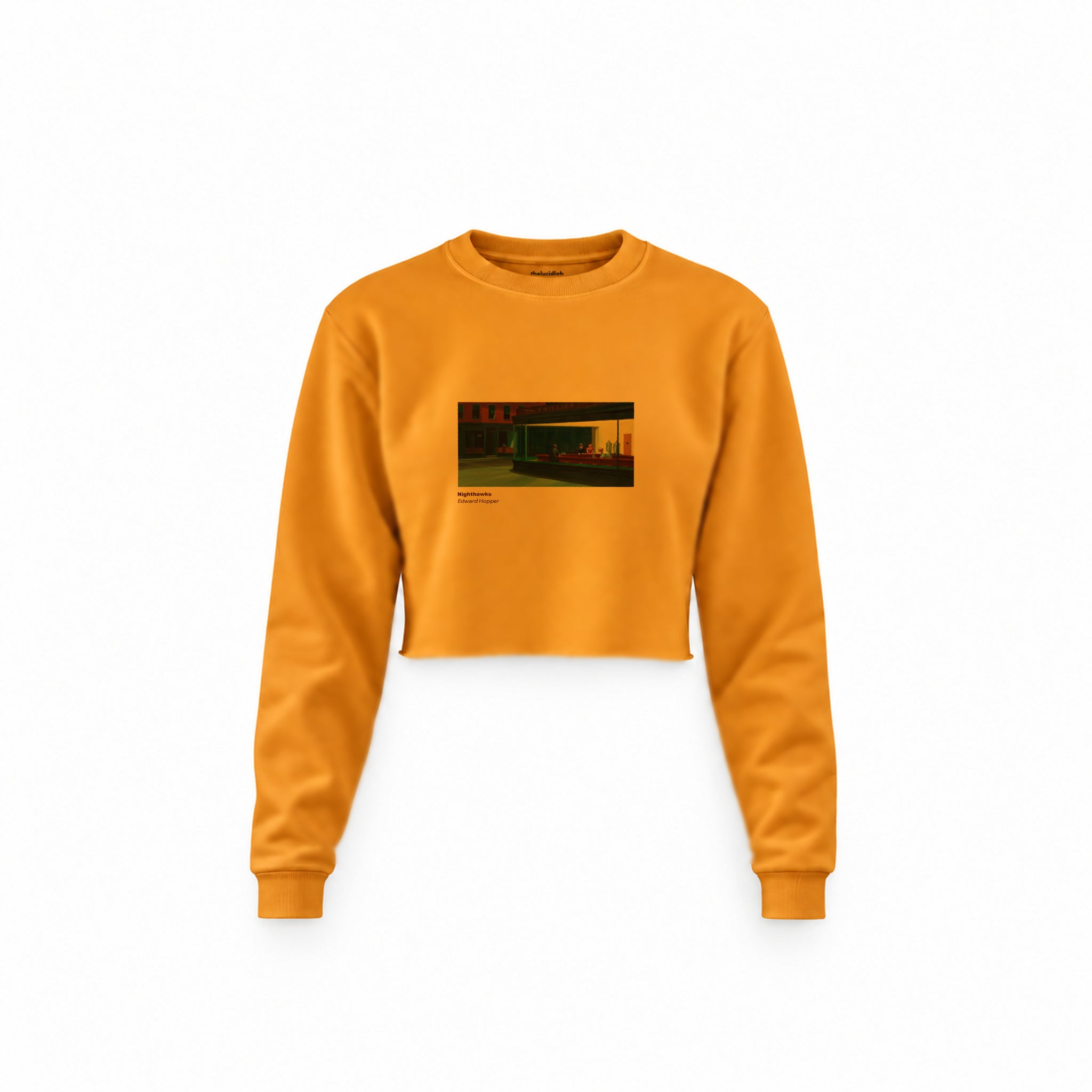Nighthawks Crop Sweatshirt — Turuncu — Ön baskı