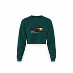 Nighthawks Crop Sweatshirt — Koyu Yeşil — Ön baskı