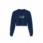 The Starry Night Crop Sweatshirt — Lacivert — Ön baskı