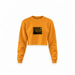The Starry Night Crop Sweatshirt — Turuncu — Ön baskı