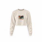 The Eye Crop Sweatshirt — Krem — Ön baskı