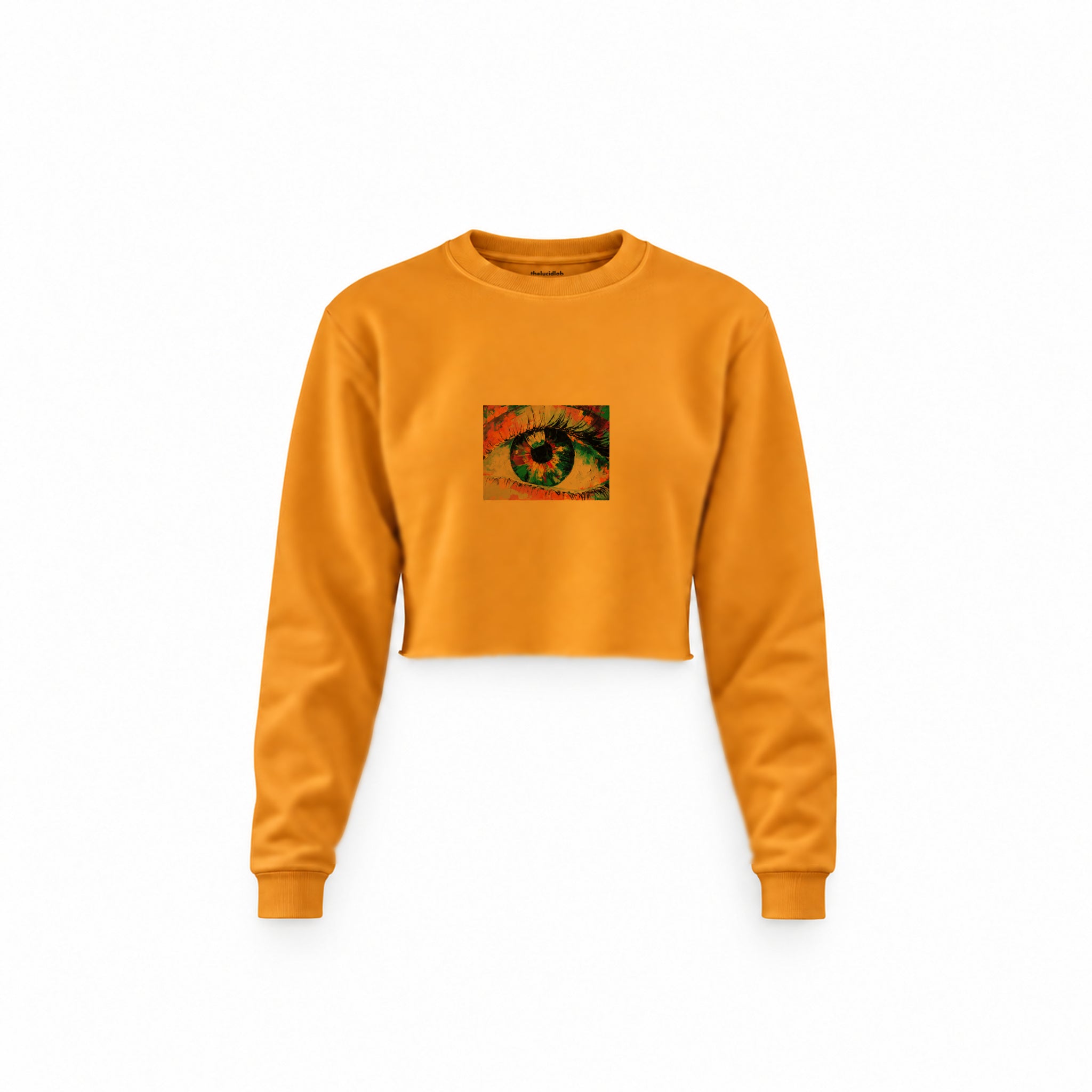 The Eye Crop Sweatshirt — Turuncu — Ön baskı