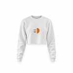 Orange Crop Sweatshirt — Beyaz — Ön baskı